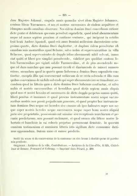 Chartes de communes et d'affranchissements en Bourgogne