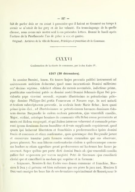 Chartes de communes et d'affranchissements en Bourgogne