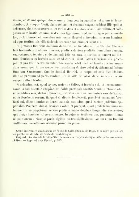 Chartes de communes et d'affranchissements en Bourgogne