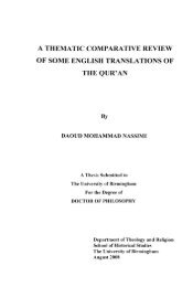 A thematic comparative review of some English translations of the ...