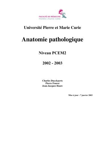 Anatomie pathologique - Faculté de médecine Pierre et Marie Curie ...