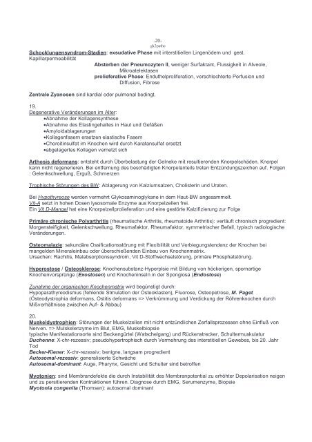 Patho-Lernskript - Biochemie - Nachhilfe