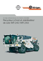 Recycleur à froid et stabilisateur de sols WR 240 ... - Wirtgen America