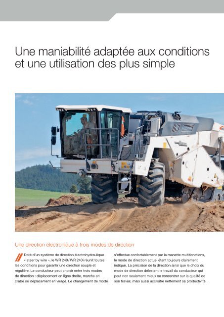 Recycleur à froid et stabilisateur de sols WR 240 ... - Wirtgen America