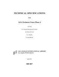 TECHNICAL SPECIFICATIONS - Los Angeles World Airports