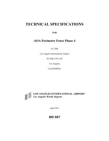 TECHNICAL SPECIFICATIONS - Los Angeles World Airports