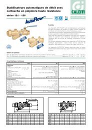 Stabilisateurs automatiques de débit avec cartouche en ... - Caleffi