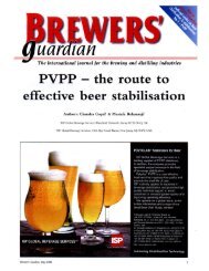 PVPP - The Route to Effective Beer Stabilisation - Brewers Guardian