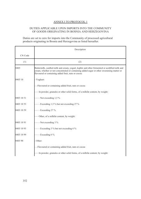 Stabilisation and Association Agreement - Official Documents