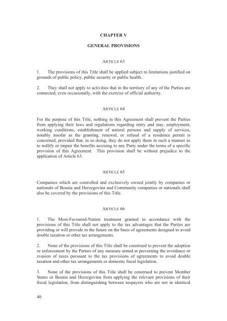 Stabilisation and Association Agreement - Official Documents