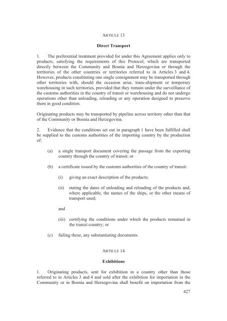 Stabilisation and Association Agreement - Official Documents