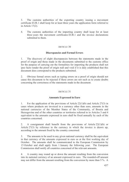 Stabilisation and Association Agreement - Official Documents