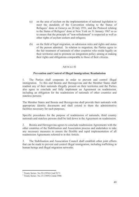 Stabilisation and Association Agreement - Official Documents