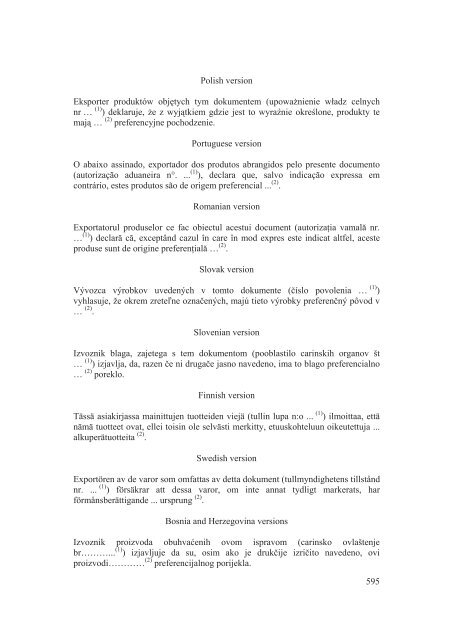 Stabilisation and Association Agreement - Official Documents