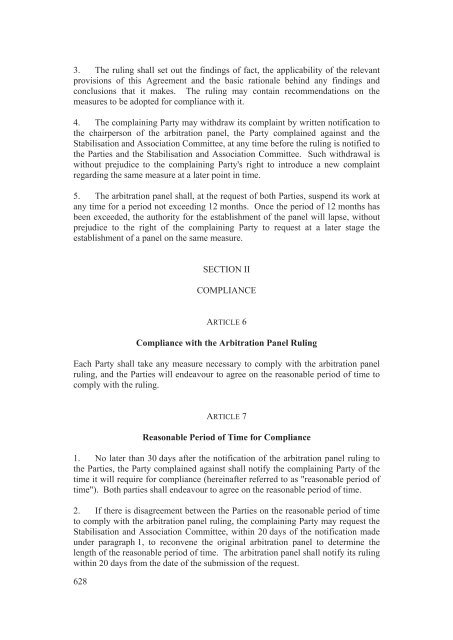 Stabilisation and Association Agreement - Official Documents