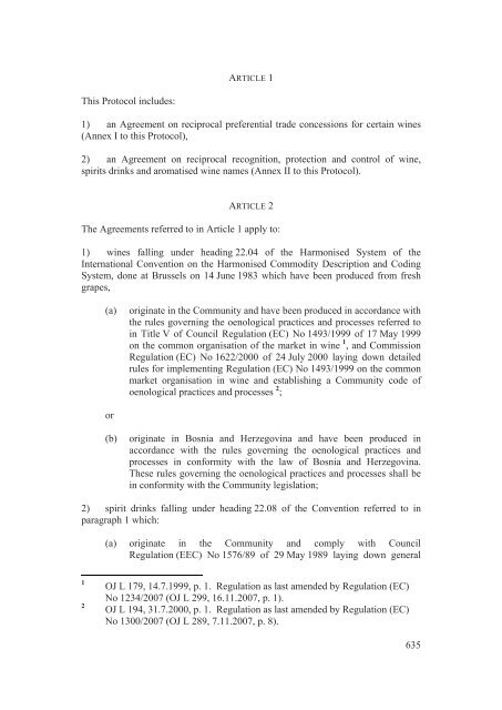 Stabilisation and Association Agreement - Official Documents