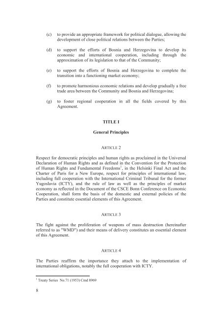 Stabilisation and Association Agreement - Official Documents