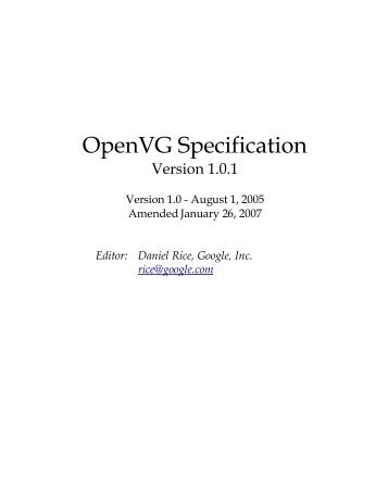 OpenVG Specification - Khronos Group