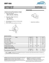 MRF148A Datasheet M/A-Com Technology Solutions