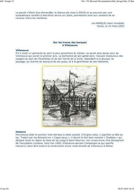 Info'Barque No 23 - La Barque des Enfants