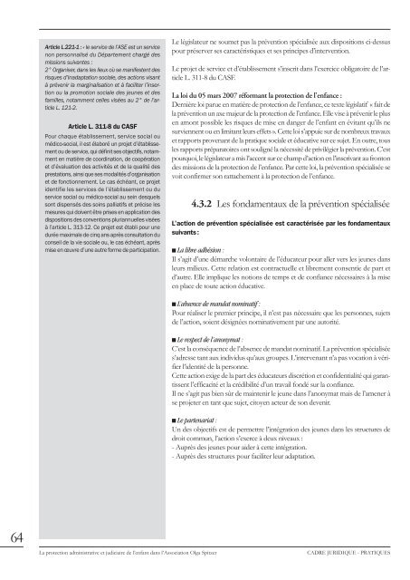 La protection administrative et judiciaire de l'enfant dans l ...