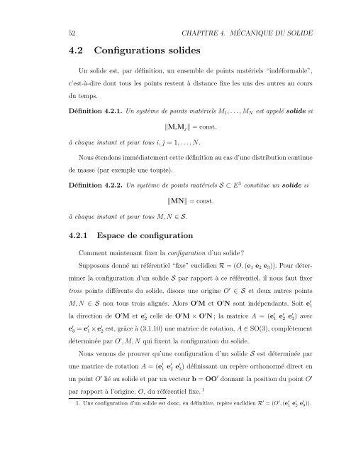 Mécanique du solide et Mécanique analytique - CPT