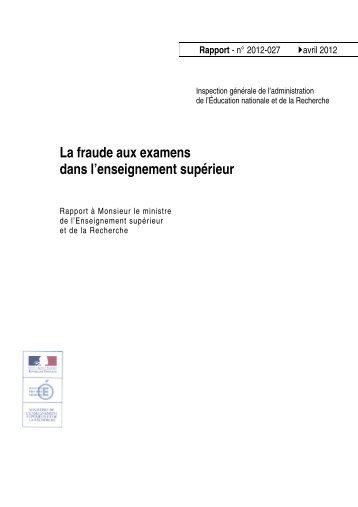 La fraude aux examens dans l'enseignement supérieur