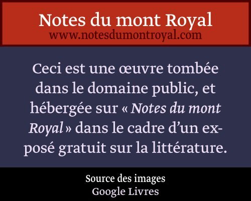 introduction. - Notes du mont Royal