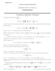 A. Équations algébriques réciproques - Maths-france.fr