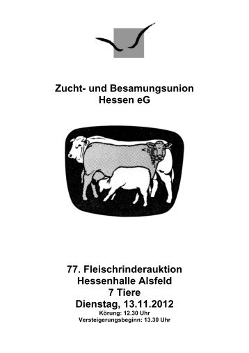 Auktionskatalog Fleischrinder 13.11.2012 - und Besamungsunion ...