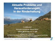 Aktuelle Probleme und Herausforderungen in der Rinderhaltung