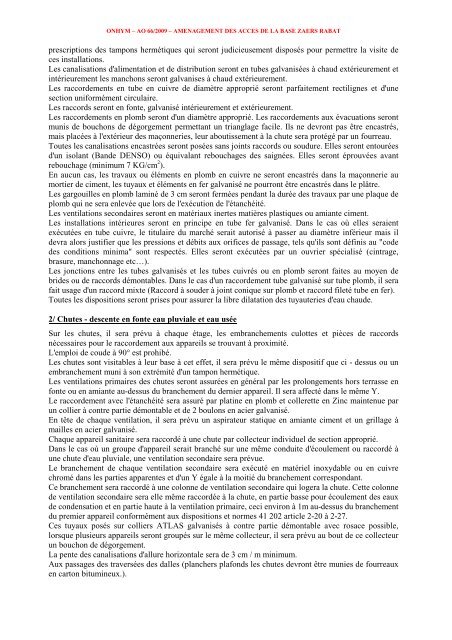 cahier des prescriptions speciales - Office National des ...