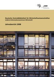 Jahresbericht 2008 (pdf) - ZBW