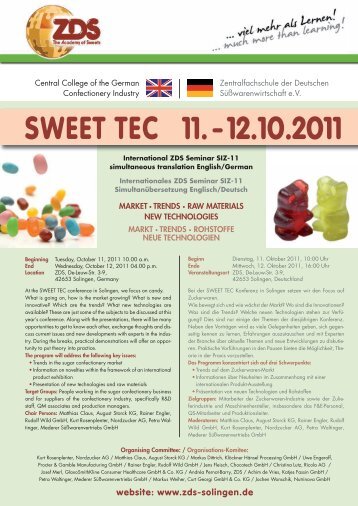Programm SWEET TEC 2011 - ZDS