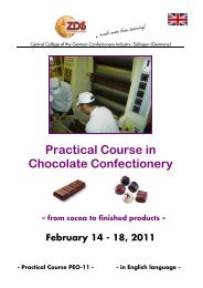 Practical Course in Chocolate Confectionery - ZDS