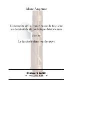 L'immunité de la France envers le fascisme: un demi ... - Marc Angenot