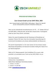 PRESSEINFORMATION Zech Umwelt GmbH auf der EXPO REAL ...