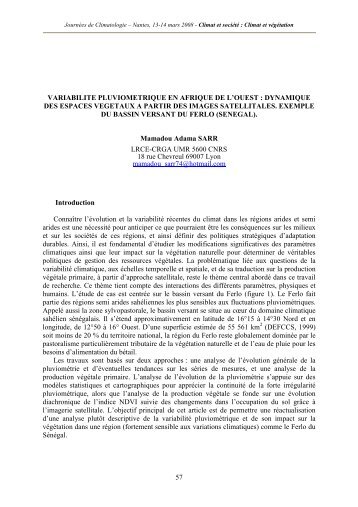 Variabilité pluviométrique en Afrique de l'Ouest