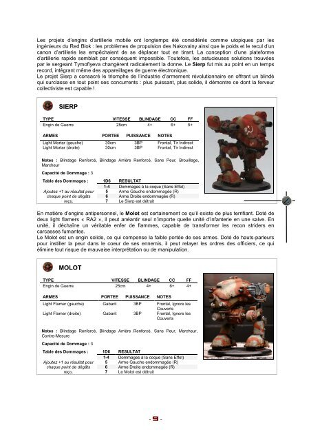 AT-43 : Opération Armageddon - Army Book Red Blok