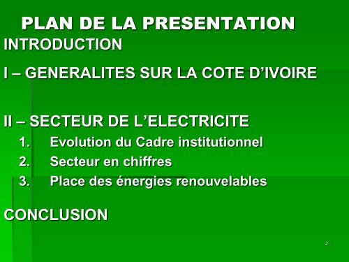 Le secteur de l'électricité en Côte d'Ivoire - RIAED