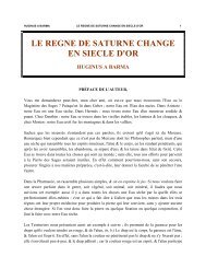 Le règne de Saturne changé en siècle d'or (pdf) - Labirinto Ermetico