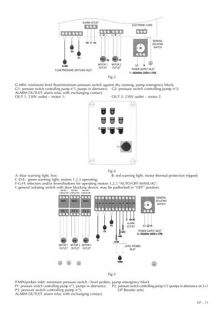 i gruppi di pressurizzazione gp gp pressure booster sets groupes de ...