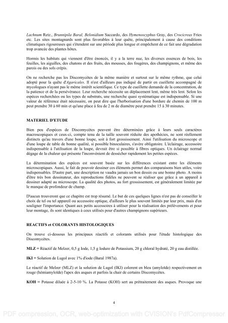 Contribution à l'étude des Discomycètes - ASCOfrance