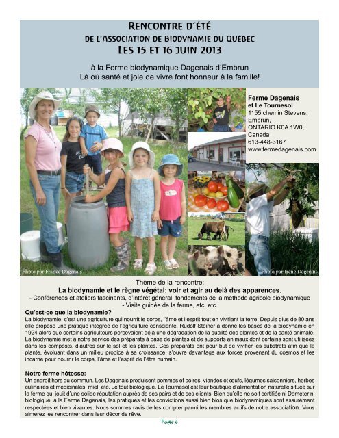 Le Dynamot - Association de biodynamie du Québec