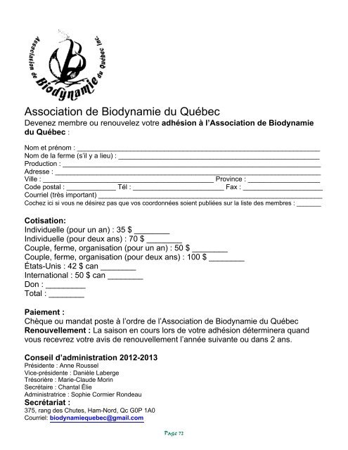 Le Dynamot - Association de biodynamie du Québec