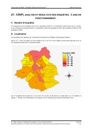 CRIPI, analyse et résultats des enquêtes, 3 ans de fonctionnement