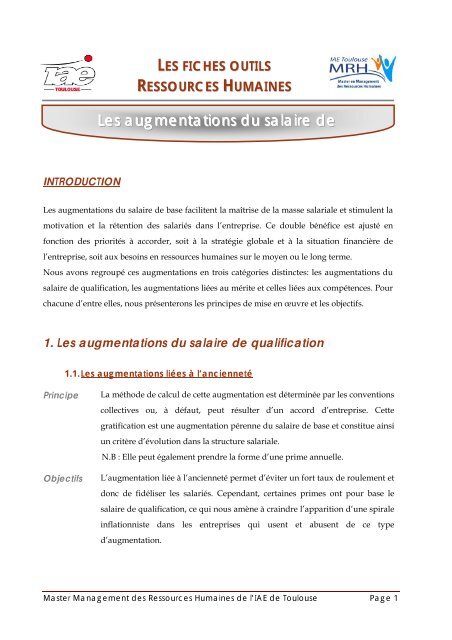 LES FICHES OUTILS RESSOURCES HUMAINES - association des ...