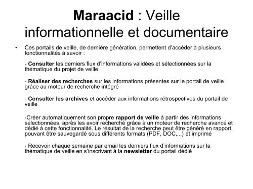 Veille informationnelle et Documentaire