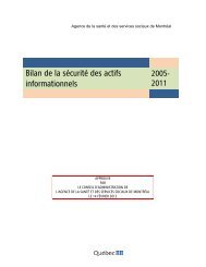 Bilan de la sécurité des actifs informationnels - publications.sant ...