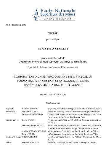 THÈSE Florian TENA-CHOLLET ÉLABORATION D'UN ...